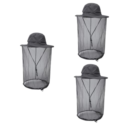 Chapeau de protection solaire BESPORTBLE visage protégé de la chaleur lot de 3 gris foncé