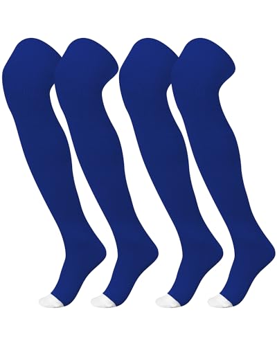Image of Panitay 2 Pairs Over The Knee Baseball Socks High Football Softball Socks Sport Extra Long for Boys Girls Youth Women Men