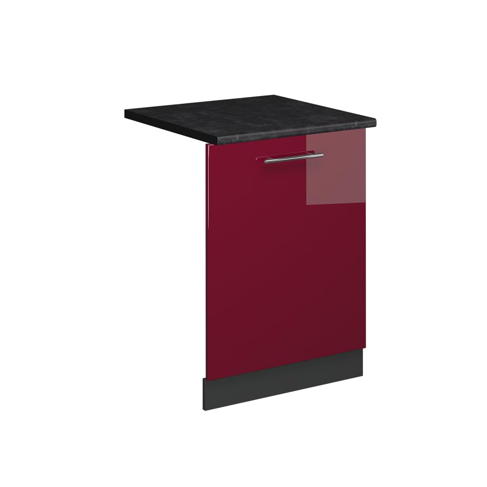 Vicco Panel przedni zmywarki "Fame-Line", Bordowa Czerwień połysk, 60 cm | BP Antracyt, à combiner avec d'autres modules de la série Fame-Line
