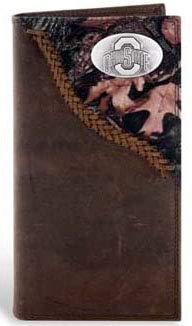 Ohio state leather checkbook wallet camo