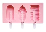 Silicone Cake Pop & Cakesicle Mold - Popsicle, Cupcake & Rectangle Shapes, Bonus Lid and Reusable Sticks