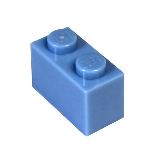 Parti e Pezzi: Blu Medio 1x2 Mattone x50