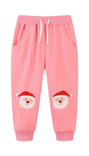 Pantalones deportivos para niñas de algodón suave t43 de estilo casual y diario