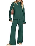ANRABESS Women's 2 Piece Outfit Sweater Lounge Sets Long Sleeve Knit Pullover Wide Leg Pant Tracksuit Loungewear 2024 Fashion Medium