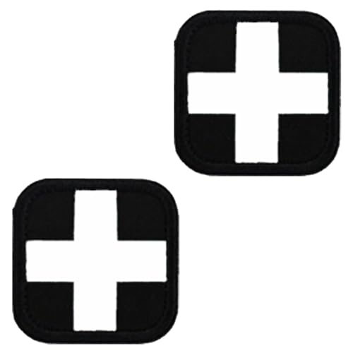 2 stycken svarta kors, roliga lappar, avtagbara lappar med kardborreband, taktisk militär flagga, lapp, applikation för väskor, jacka, väst, kläder, basebollkeps, ryggsäckar, utomhus
