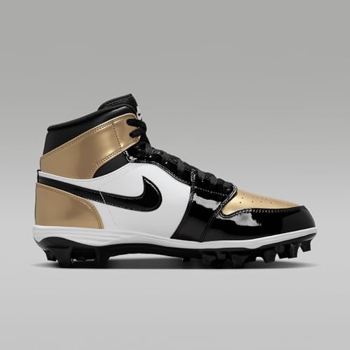 Jordan 1 Mid TD Men's Football Cleat (Metallic Gold/White/Black)3