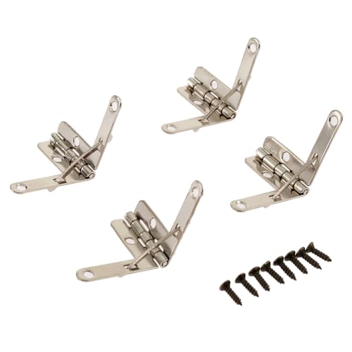 12 Uds. Bisagras for muebles de 28x22mm, caja de regalo de joyería, tapa de caja de madera L, soporte de 90 grados, bisagra de resorte, herrajes for muebles de plata antigua