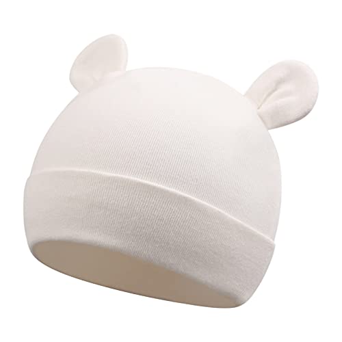 Image of JANGANNSA Cotton Newborn Baby Girls Hat Spring Newborn Boys Hat Cute Rabbit Infant Beanie