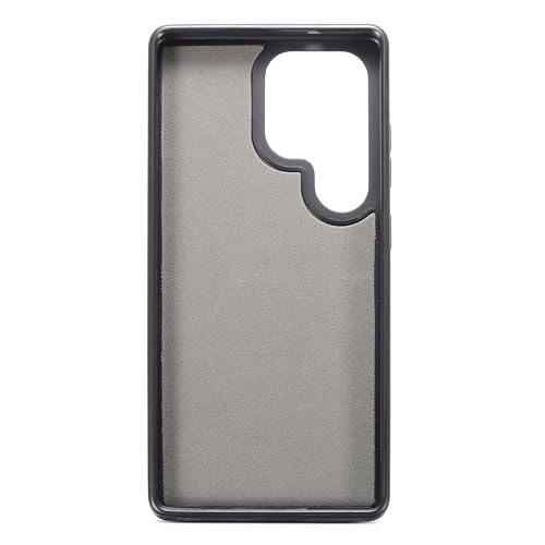 Image of Cubix Wallet Series Back Cover Case for Samsung Galaxy S25 Ultra | PU Leather Card Holder Flip Cover | 2 Card Slots | Slim TPU Shockproof Design | Camera Protection (Black)
