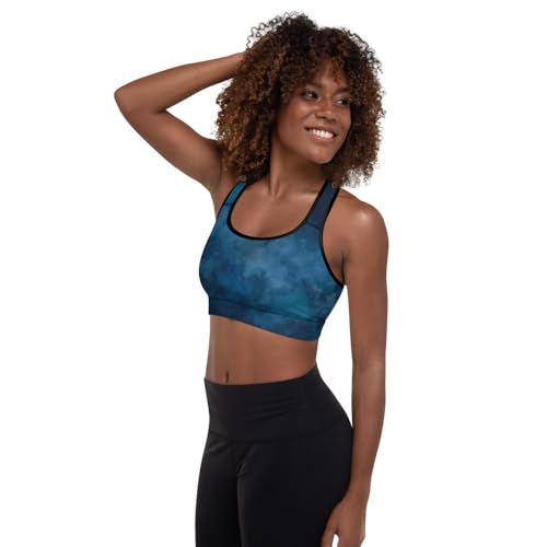 Soutien-gorge de sport bleu clair aquarelle en polyester stretch