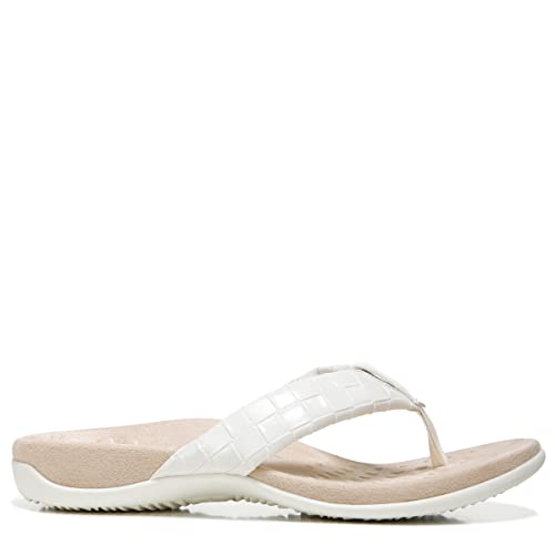 Vionic Layne Women's Toe-Post Orthotic Sandals Cream Woven - 10 Medium #TOP4