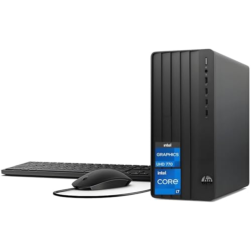 HP Proビジネスデスクトップコンピューター、Intel Core i7プロセッサー(12コア、20スレッド、25キャッチメモリで最大5.0Ghz)64GB RAM、1TB PCIe SSD、超静音設計、4Kモニターサポート、Windows 11 Pro