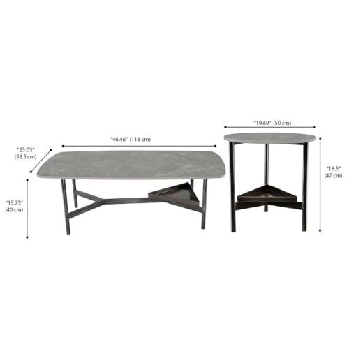 Image of Wakefit Center Table | 1 Yr Warranty | Coffee Table for Living Room Wooden, Tea Table for Living Room Wooden, Sofa Table, Free Installation from Brand, Modern Multi-Functional & Wobble-Free(Malbr)