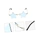 BESPORTBLE Rimless Star Shaped Sunglasses for Parties Fashionable Unisex Eyewear Irregular Design and UV Protection