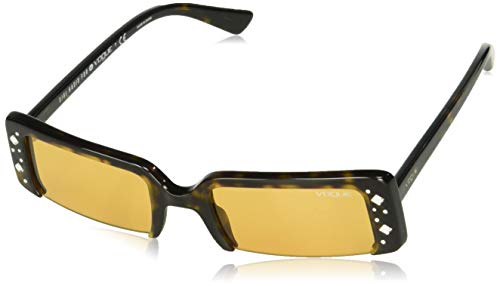 Vogue Eyewear Women's VO5280SB Soho Rectangular Sunglasses, Dark Havana/Orange, 57 mm