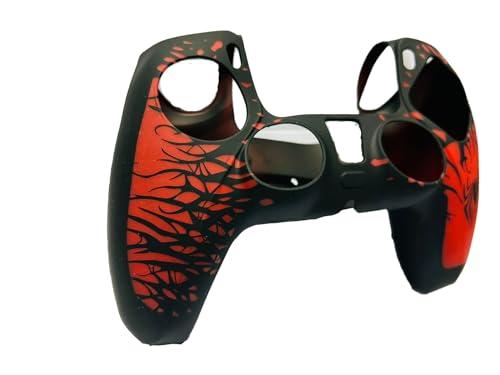 Image of PSS Silicone Cover Case for PS5 Controller Anti Slip Protective Case Sleeve Compatible for Play /Station 5 Controller Remote Accessories (Spider /Man Theme), Red
