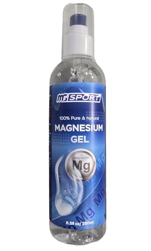 MgSport Magnesium Gel Dead Sea Magnesium - Dead Sea Magnesium Chloride for Leg Cramps Muscle Recovery and Sleep Less Stinging with 20% More Potency Than Magnesium Oil Spray - 1 480 Pumps