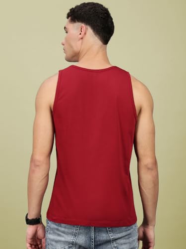 Image of Lux Nitro Men's Sleeveless Gym Tank Top Combed Cotton | Scoop Neck Athletic Vest | Ultra-Soft, Tag-Free, Urban Fitness Wear