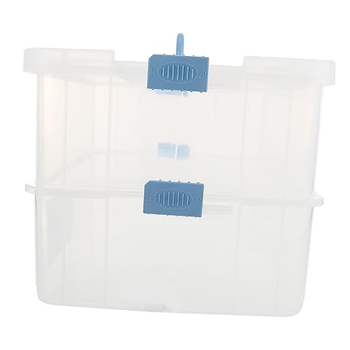 Boîte de rangement plastique transparent pour étagères et outils