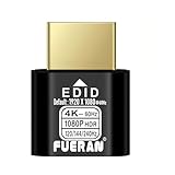 FUERAN HDMI Dummy Plug 4K HDR,edid Emulator Virtual Display Adapter,hdmi Headless Adapter 4K@60Hz、1440P@120/144Hz、1080P@120/144/240Hz(NEW-4K-HDR(default1920X1080@60Hz) 1P)