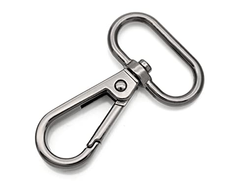 Craftmemore Snap Hook Swivel Push Gate Lobster Clasps 3/4" 1" Or 1-1/4" Fashion Clips Purse Making Fs10 Pack Of 10 (Gunmetal, 1-1/4 Inch) #TOP1