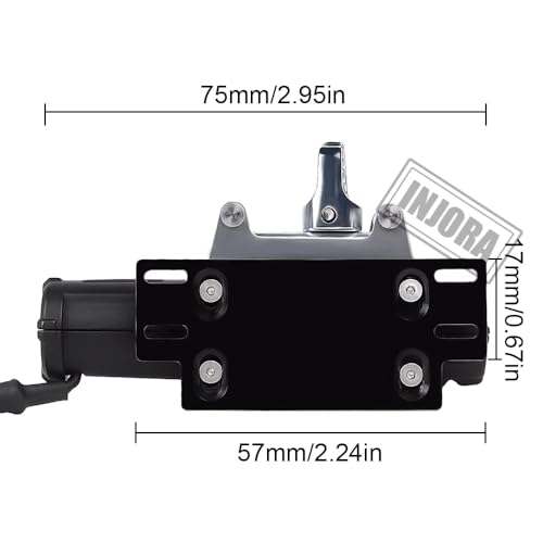 INJORA Metal Automatic Winch Wireless Remote Controller System for 1:10 RC Crawler Car Axial SCX10 90046 Traxxas TRX4 Redcat (Black)