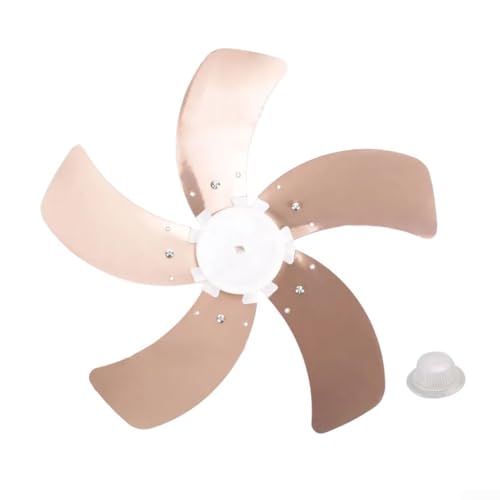 Shophubio Cuchillas de ventilador eléctrico de repuesto para ventiladores de pie y de mesa, diseño de aleación de aluminio de 5 aspas, compatible con modelos de 12 pulgadas, 14 pulgadas, 16 pulgadas