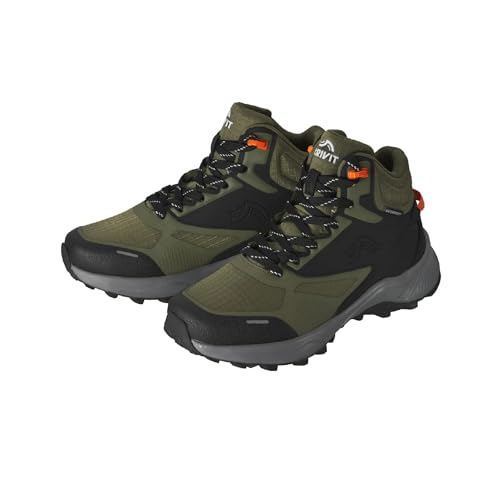 Crivit Botas de trekking para mujer con cómodo acolchado en el borde del eje, verde y negro, verde y negro, 39 EU