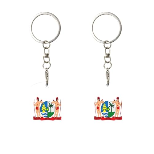 Porte-clés à clip avec armoiries du Suriname, porte-clés rectangulaire en métal personnalisé, pour la maison, le bureau et la moto