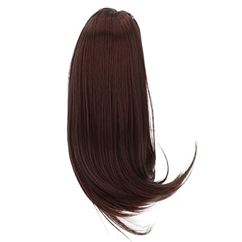Perruque de poupée 1/3 BJD SD, 21-24 cm résistant à la chaleur longue perruque de cheveux de poupée bouclés de remplacement poupées en fibre perruque bricolage avec frange poupées bricolage Brun Cover