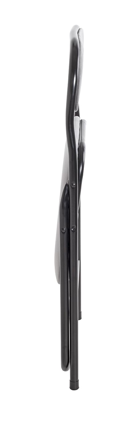 HAKU Set di 6 sedie pieghevoli grigio, nero, Metallo, tessuto di velluto - Dim. L 45,00 cm x A 81,00 cm x P 45,00 cm, Stile Moderno