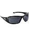 Edge Eyewear XB116-S Brazeau Safety Glasses, Black Skull Series with Smoke Lens