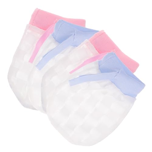 COSMEVIVI 2 Pairs Breathable Ice Silk Mittens Adjustable Gloves for Scratch Protection Comfortable Hand Covers Summer Supply