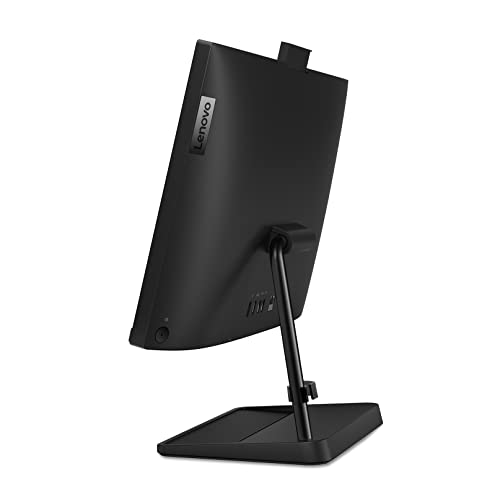 Image of Lenovo IdeaCentre AIO 3 21.5 inches Full HD IPS All-in-One Desktop (AMD Ryzen 3 /8GB /1TB HDD /Windows 11 /MS Office 2021 /AMD Radeon Graphics /HD 720p Camera /Wired Keyboard, Mouse), Black, F0G6008WIN