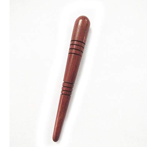 Amanar タイハンドフットスパマッサージ木製リフレクソロジースティック木製理学療法セラピーリフレクソロジーレッドウッドハンドヘッドフェイスボディトラディショナルツールリラクゼーションリリーフトラベルホーム5.5インチと1ピース