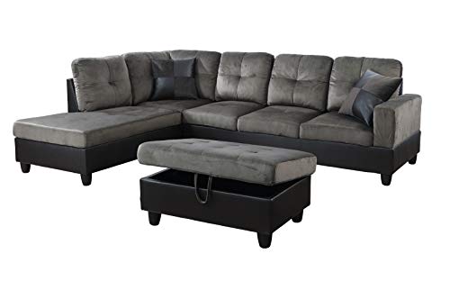 Life Style Contemporary Living Room Sectional Sofa Left or Right