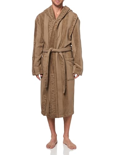EMPORIO ARMANI Man Stripes Bathrobe Brown XL