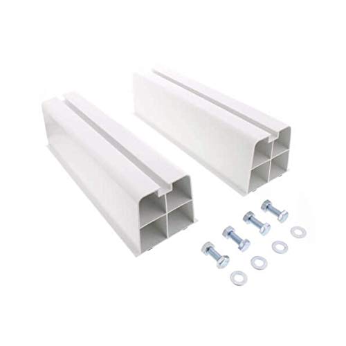 Genérico. GASMOBE Base Unidad Externa Condensador Pack (2) Resina PVC Ajustable para Unidad de Condensador Aire Acondicionado minisplit. Soporta hasta 120kg por Base. con herrajes. (85X80X350)