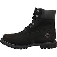 Timberland Women's 6-Inch Premium Waterproof Boot, Black Nubuck, US 6