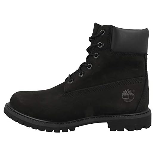Timberland 6 pouces Premium Étanche, Bottes Femme, Noir (Black Nubuck), 40 EU