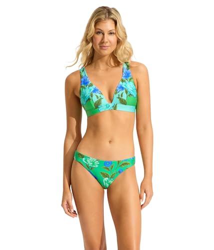 Slip de bain Seafolly Hipster réversible Garden Party en textile premium pour femme