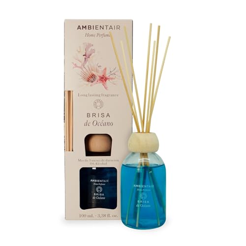 Ambientair Home Perfumes. Difusor de Varillas perfumadas aroma Brisa Marina. Ambientador Mikado Aroma Brisa Marina. Difusor 100 ml con palitos de ratán.
