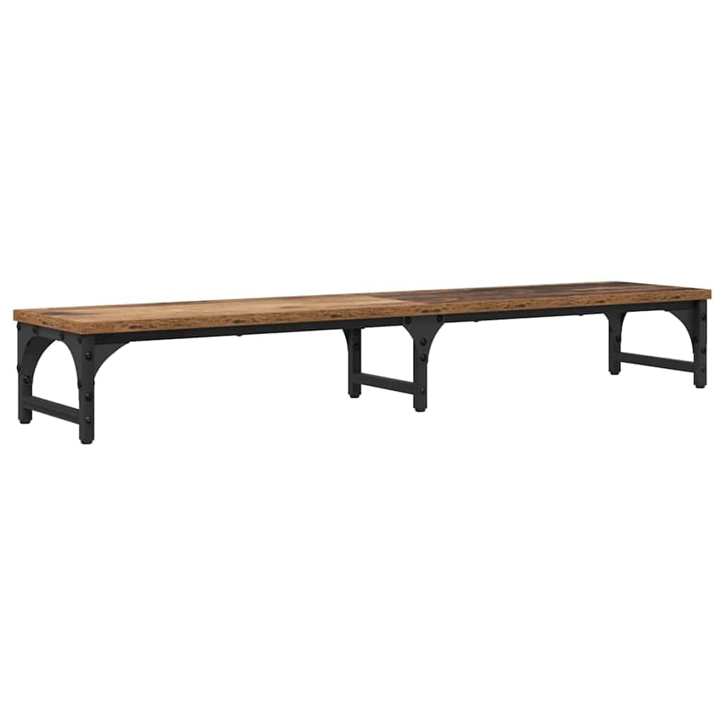 Supporto per monitor in legno anticato, 105 x 23 x 15,5 cm, in legno | Superficie opaca, altezza visiva ergonomica, supporto stabile, facile da pulire, per ufficio domestico