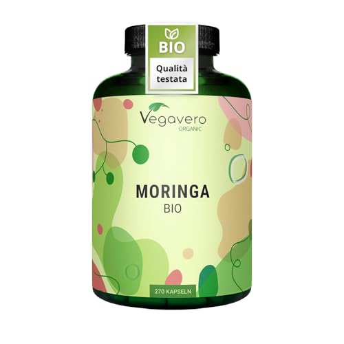 MORINGA OLEIFERA capsule Vegavero® | 100% BIO | 600 mg | 270 capsule | Vegan