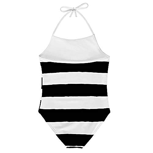Kiuloam FMZ9869BS7-8 Black And White Fashion Stripe Girl'S Swimsuit Two Piece Swimwear Sun Protection Bathing Suits thumb #1