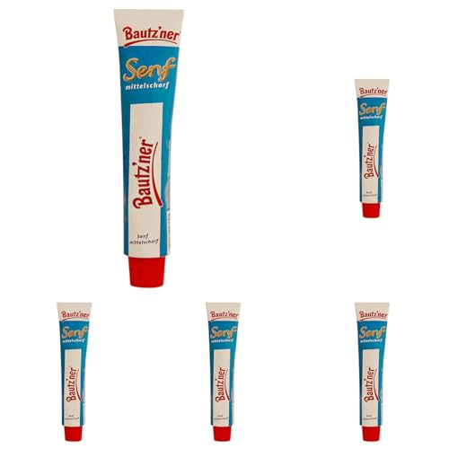 Bautzner Senf mittelscharf in der Tube (Packung mit 5)