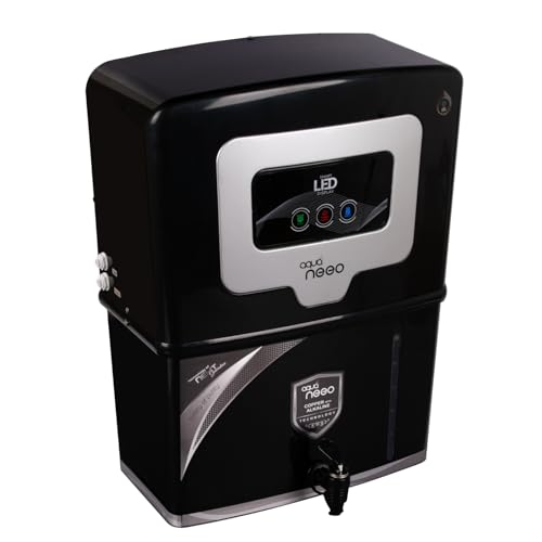 Image of Aqua Neeo RO Water Purifier Active Copper With B12 Alkaline + RO + UV + UF + MTDS Controller minerals water Premium Black 13 Litter(Made in india)
