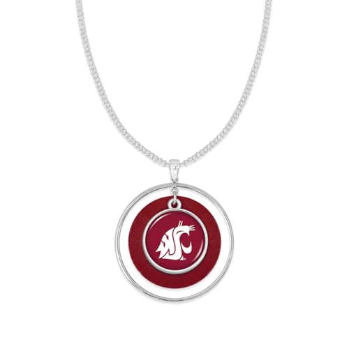 From the Heart Washington State Cougars Lindy Necklace Silver Chain Jewelry Gift WSU