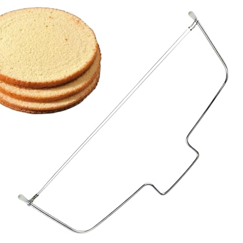 Cortador para capas de tarta, niveladora para tartas | Herramienta niveladora y rebanadora de 2 hilos para tartas – Herramienta de cocina para pasteles, accesorio para la cocción al horno, ideal para