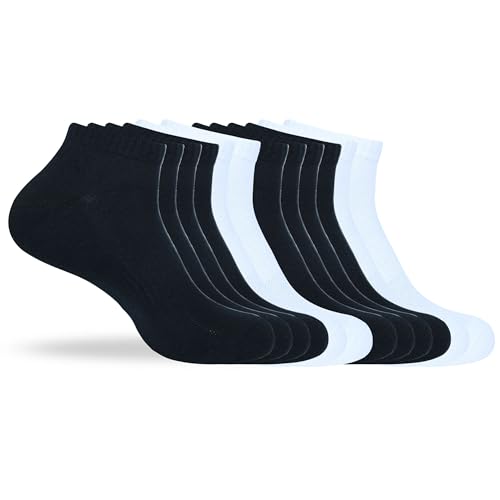 Image of Women's Ankle Socks Thick Cushioned Cotton, Moisture-Wicking socks, Breathable Performance Socks for Running, Sports